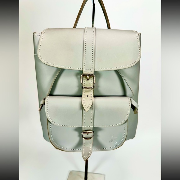 GRAFEA England Michelle Full Grain Utility Leather Baby Small Backpack in Grey - Picture 13 of 16